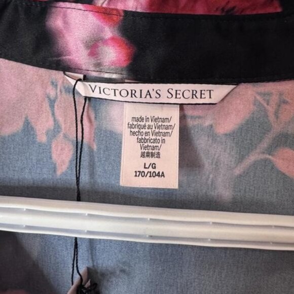 Victoria's Secret black and red floral one piece pajama top size L NWT - Picture 6 of 8